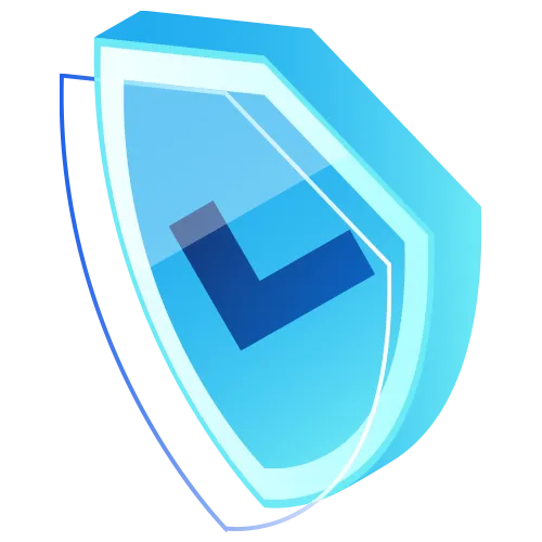 Isometric illustration of a digital shield
